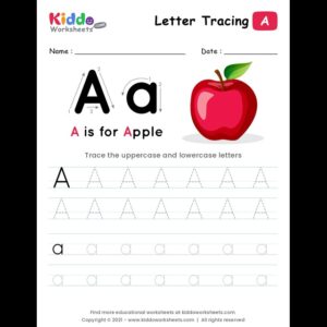 Worksheets for Kids with letter from A to Z